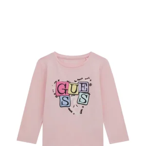 Guess T-Shirt Ls Kid Bimba - Rosa